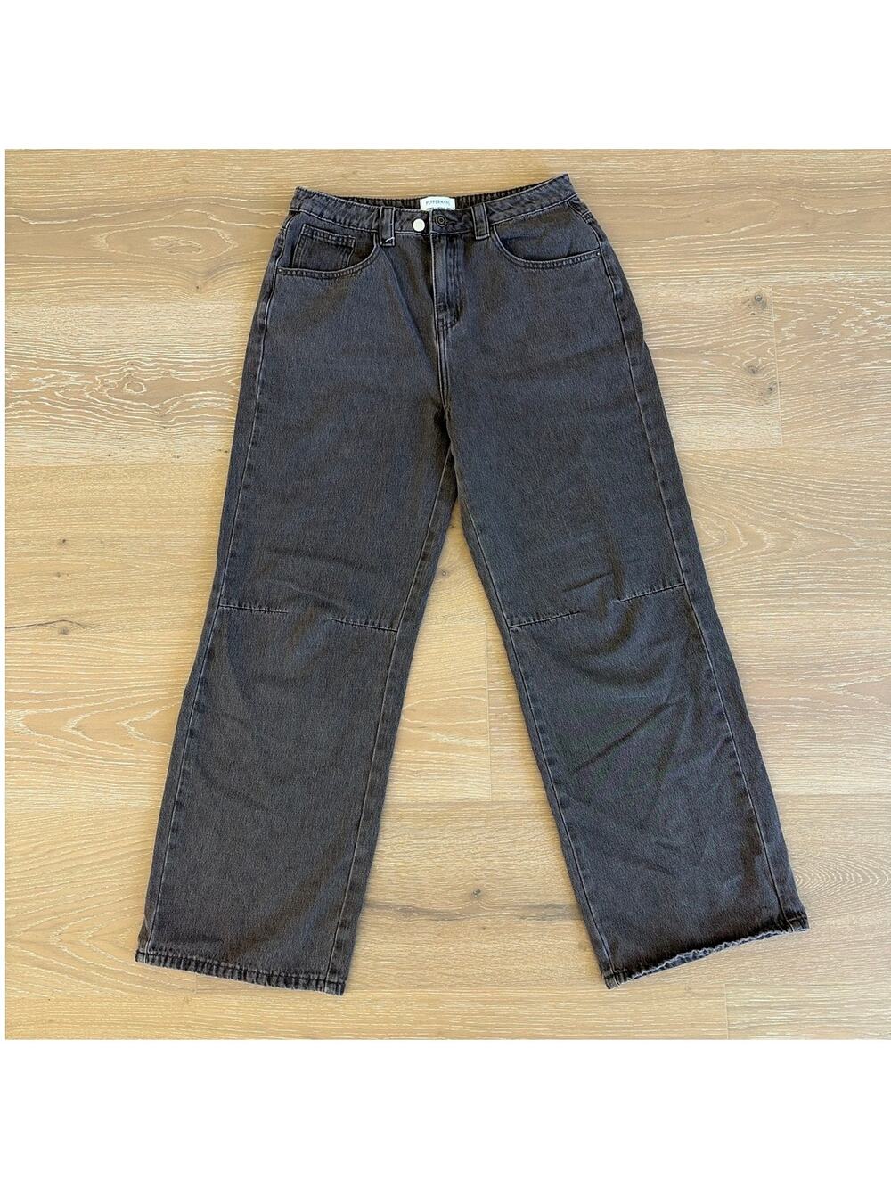 Peppermayo Jeans Wide Leg Baggy Size 8 Brown